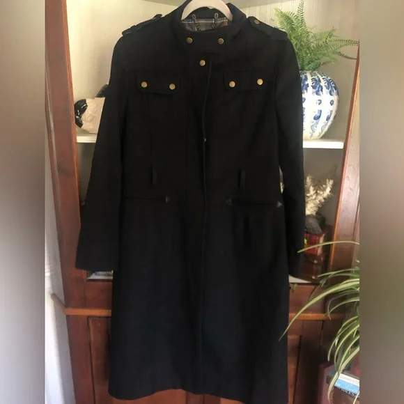 Authentic Barbour Falcon Wool Coat US Size 10 Excellent Condition - Picture 7 of 13